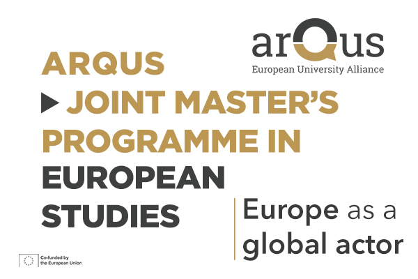 An image that says Master's Programme in European Studies. Europe as a global actor.