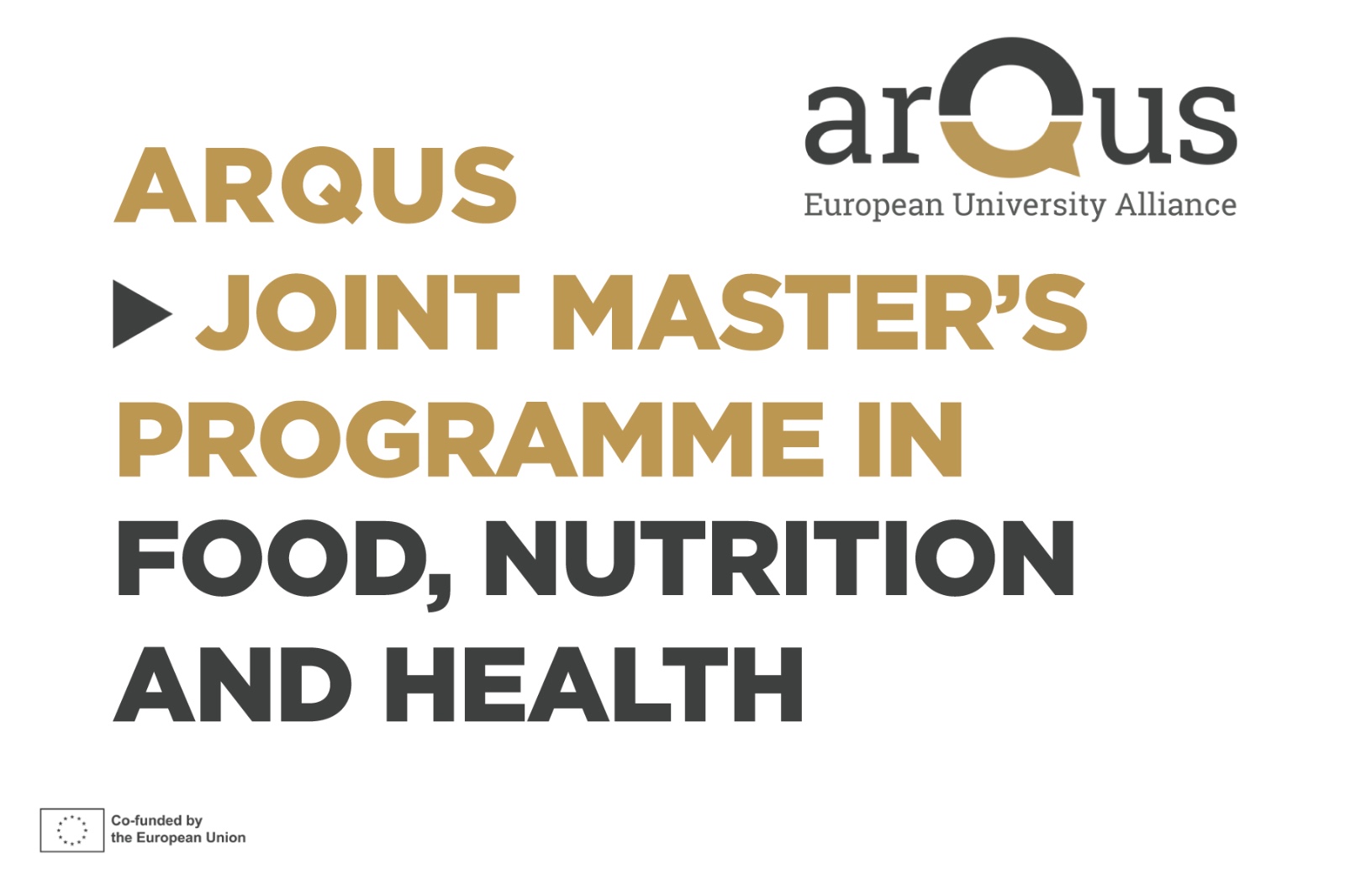 An image that says Master's Programme in Food, Nutrition and Health.