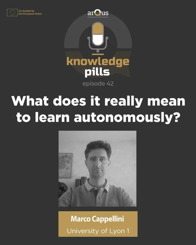 🎧 What does it really mean to learn #autonomously? Tune in to the latest #ArqusKnowledgePills #Podcast episode!

📍 Episode 42 – What does it really mean to learn autonomously?

Join Marco Capellini, Professor of #LanguageDidactics at @univlyon1, as he explores the concept of social #autonomy and how self-regulated #learning, peer interaction, and #DigitalTools come together to support #autonomous #LanguageLearning.

🔗 More info on the webpage in the bio!